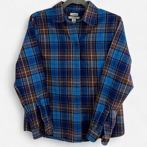 L.L.Bean “Relaxed Fit” 100% Cotton Plaid Flannel Shirt